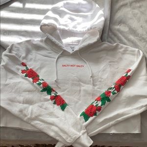 Valley High “SALTY NOT SALTY” Cropped Hoodie